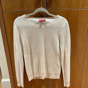 Saks Fifth Avenue Ivory/light pink sweater